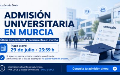 Importante: admisión universitaria en Murcia